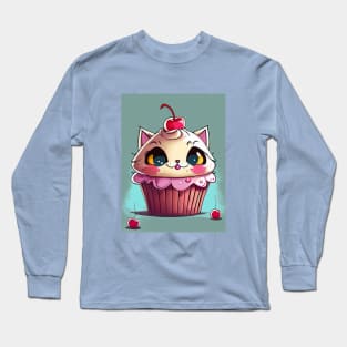 Cupcake Kitten Shirt Long Sleeve T-Shirt